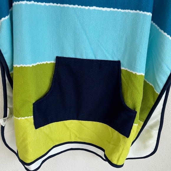SAFDIE Blue/ Green Stripe Hooded Beach Towel - Picture 3 of 7